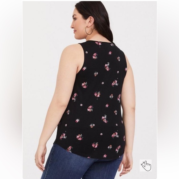 Torrid Heritage Slub V-Neck Macrame Tank Sz 3X - Picture 4 of 11